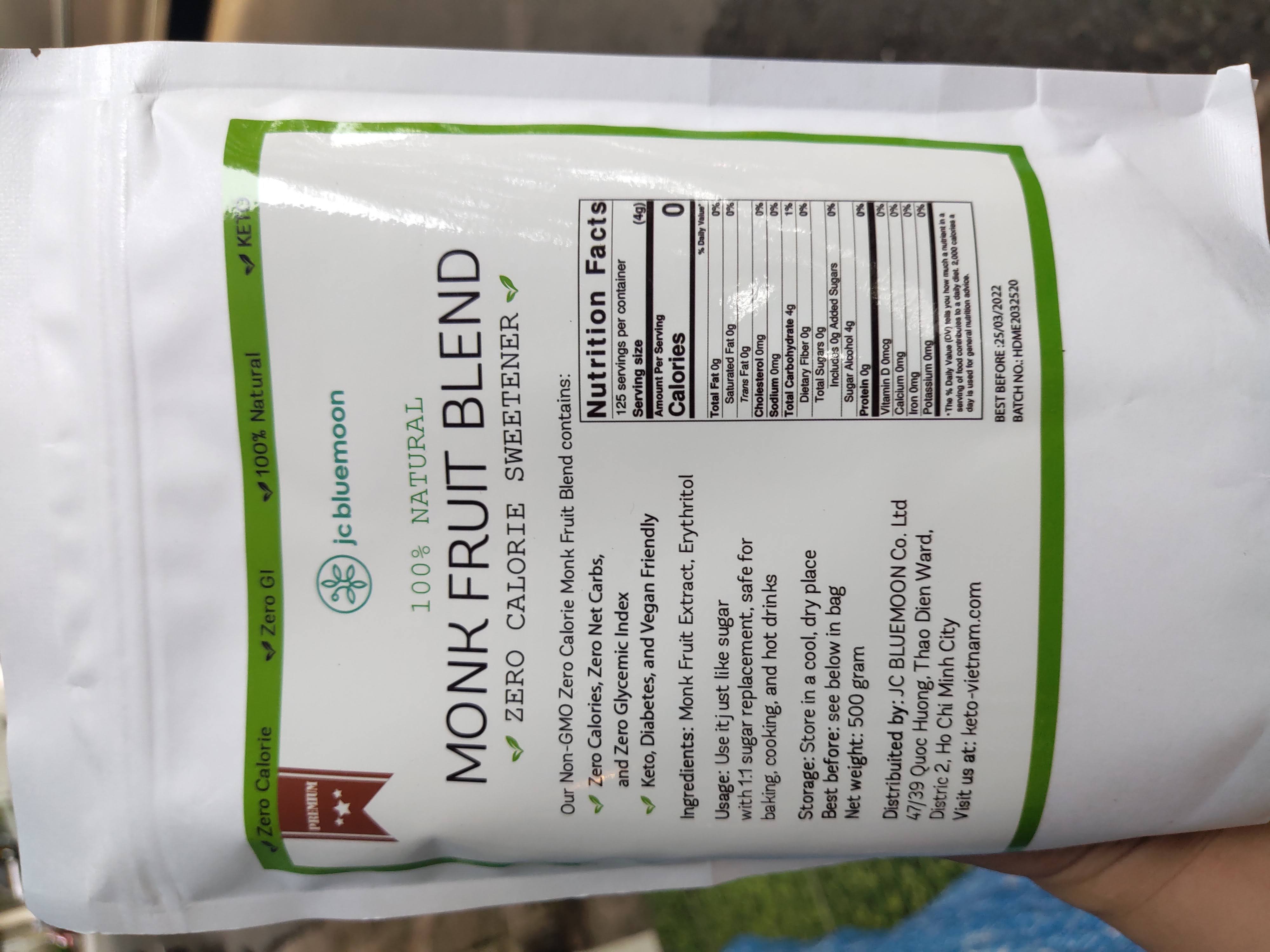 Đường la hán quả gói 500g keto das