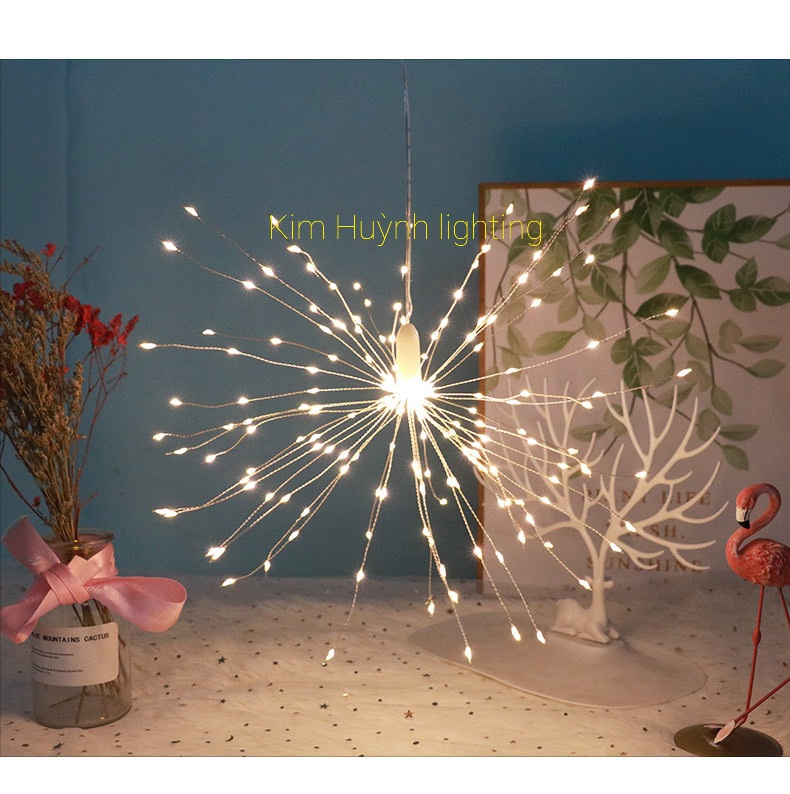 Đèn led pháo hoa pháo bông chùm trang trí lễ Tết, cưới hỏi ngoài trời (cắm điện)