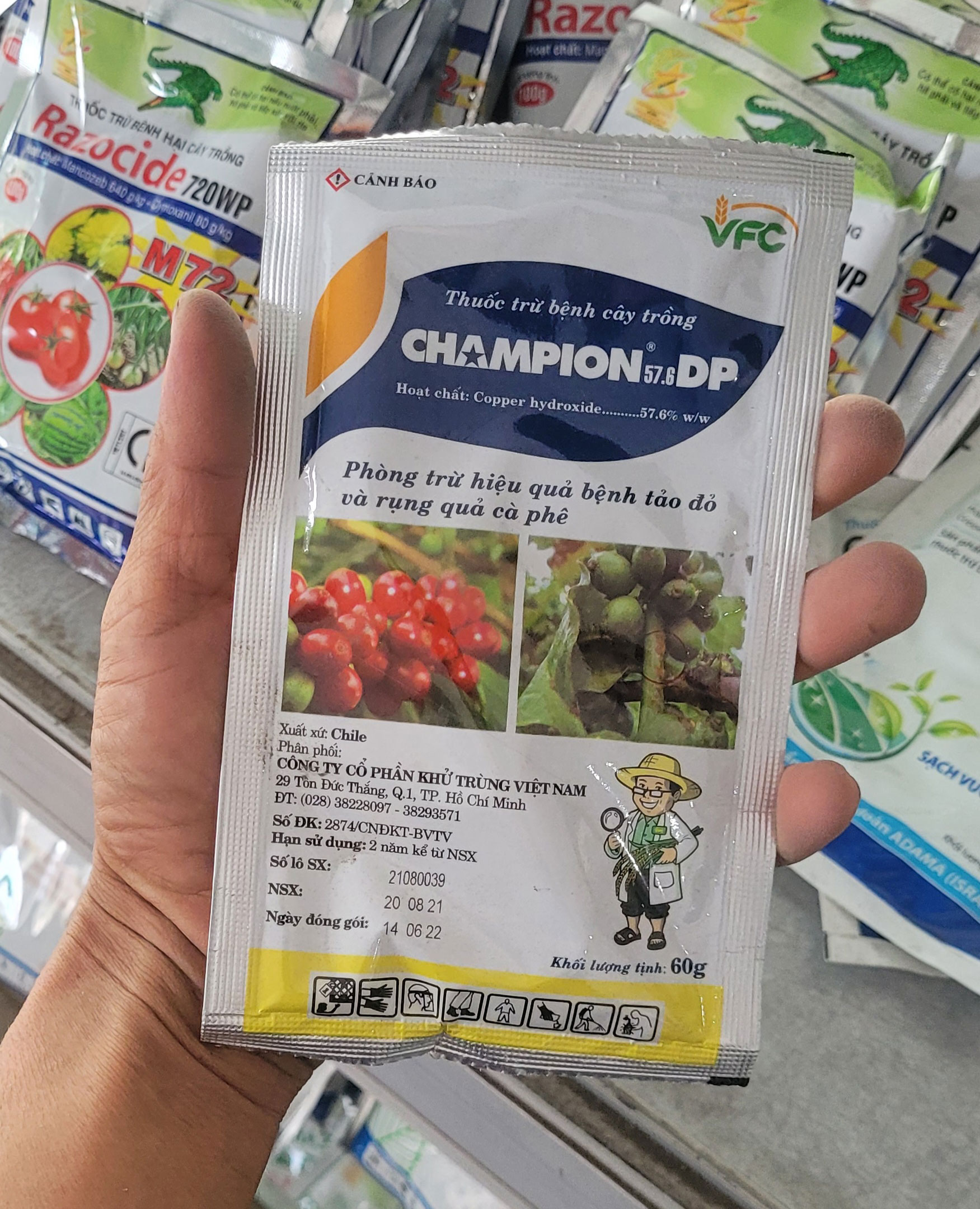 Thuốc trừ bệnh Champion 57.6DP Gói/60g