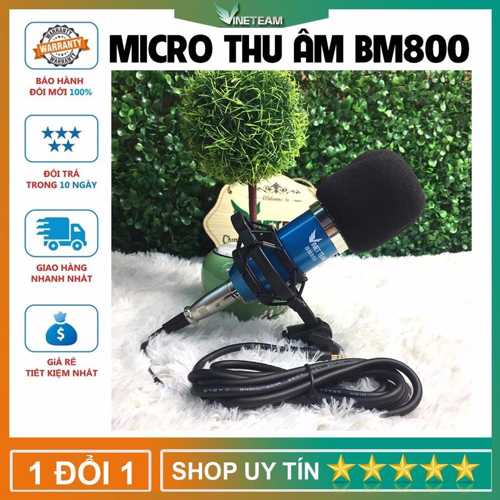 VINETTEAM BM-800 Micro Thu Âm Hát Karaoke LiveStream