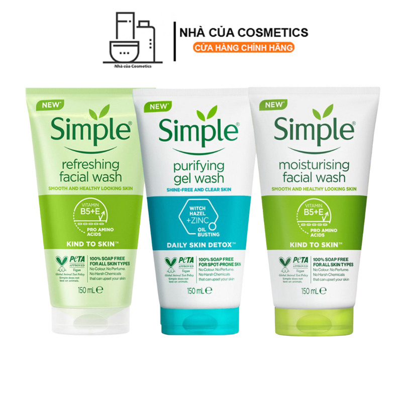 Gel Rửa Mặt Simple Dành Cho Da Nhạy Cảm 150ml