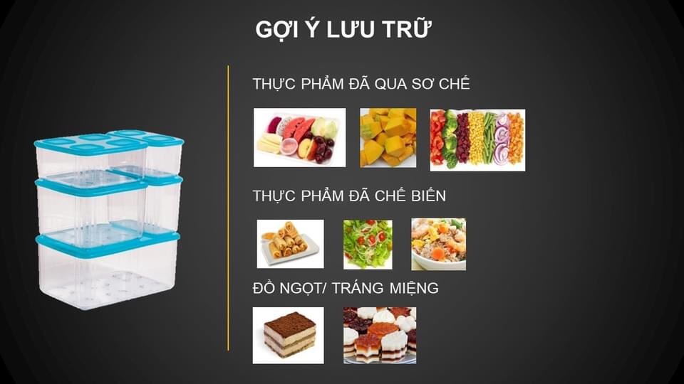 Bộ Hộp Trữ mát Fresh Clear set 5 Tupperware