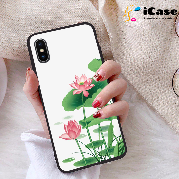 Ốp lưng iPhone X viền dẻo TPU BST Sen