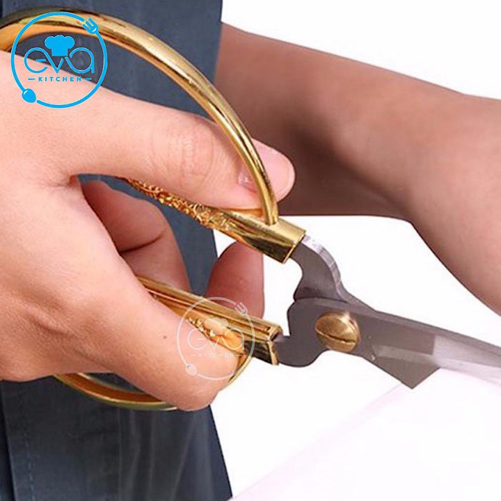 Kéo Cắt Cán Rồng Vàng Sắc Bén KM45