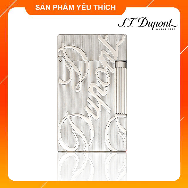 Vỏ hộp quẹt bật lửa dupont d92t, họa tiết kẻ dọc khắc chữ s.t dupont - dùng ga đá cao cấp