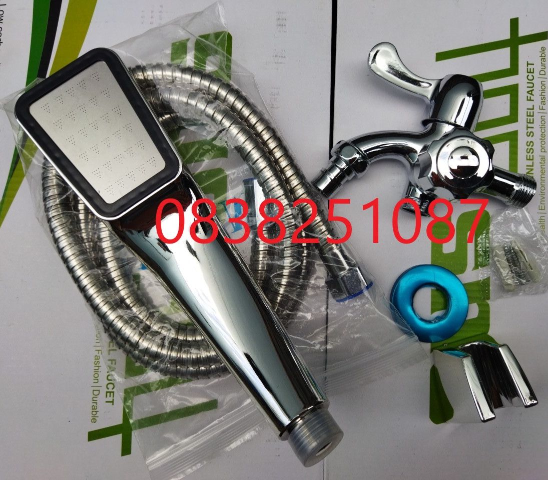 Combo củ sen + tay sen dây sen tắm lạnh dễ lắp đặt