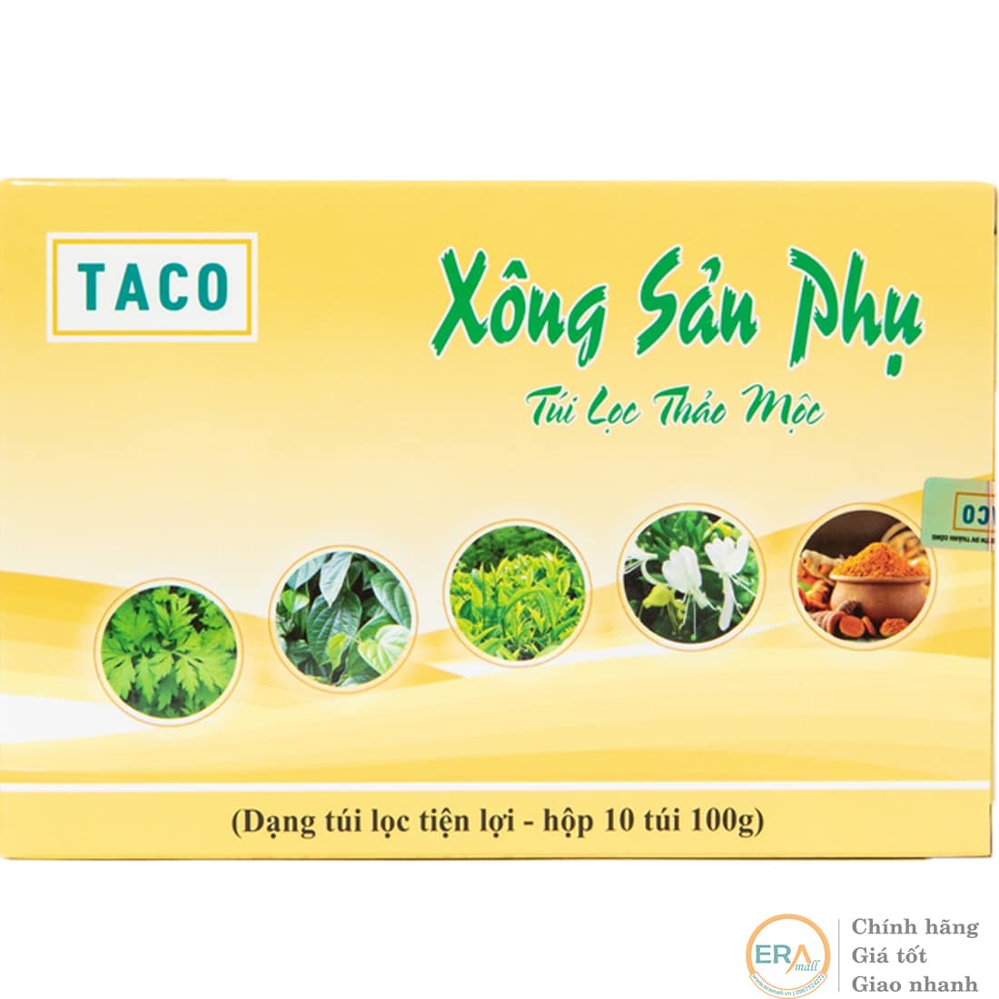 [HCM]Túi lọc thảo mộc xông phụ khoa TACO ( 10 túi lọc x 100gr )