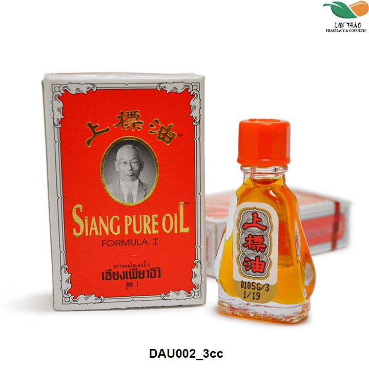 [HCM]Lẻ 1 chai dầu thái nước vàng Siang pure oil 3cc giá tốt