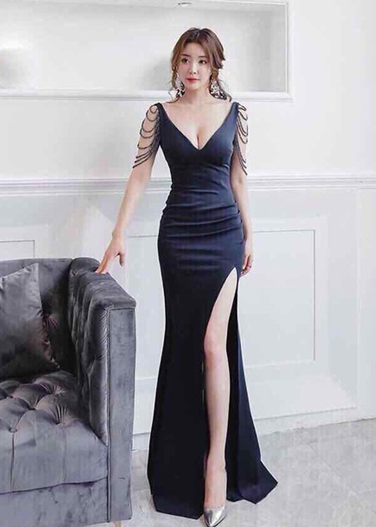 Đầm Dạ Hội Cườm Tay