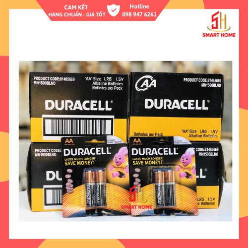 Pin tiểu Duracell Alkaline AA LR6 1.5V (vỉ 2 viên)