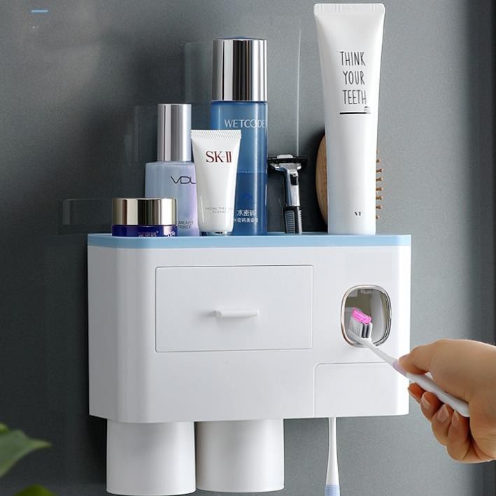 Bộ nhả kem đánh răng tự động 2 cốc mẫu mới
