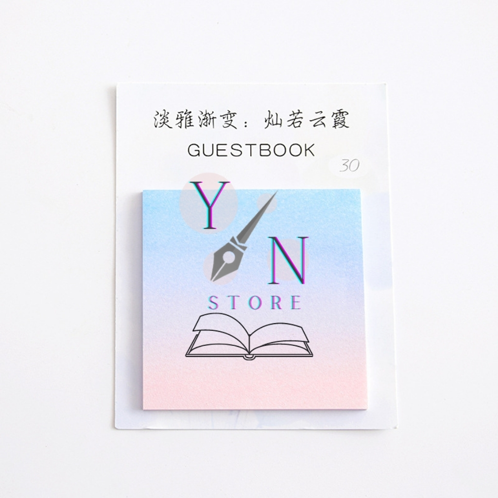 Giấy Note, giấy ghi chú Guestbook Đa Sắc 30 Tờ