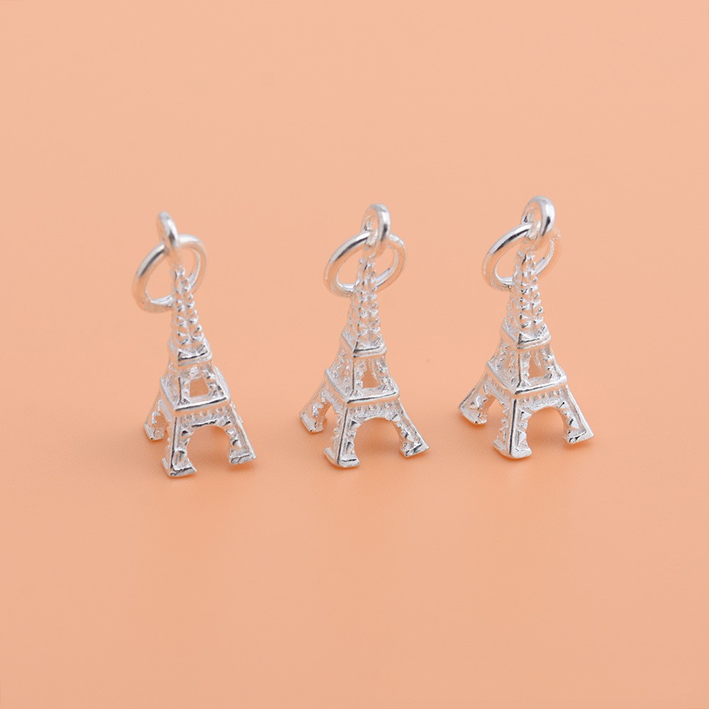 Charm bạc móc treo tháp eiffel - charm bạc 925 - mã cb345
