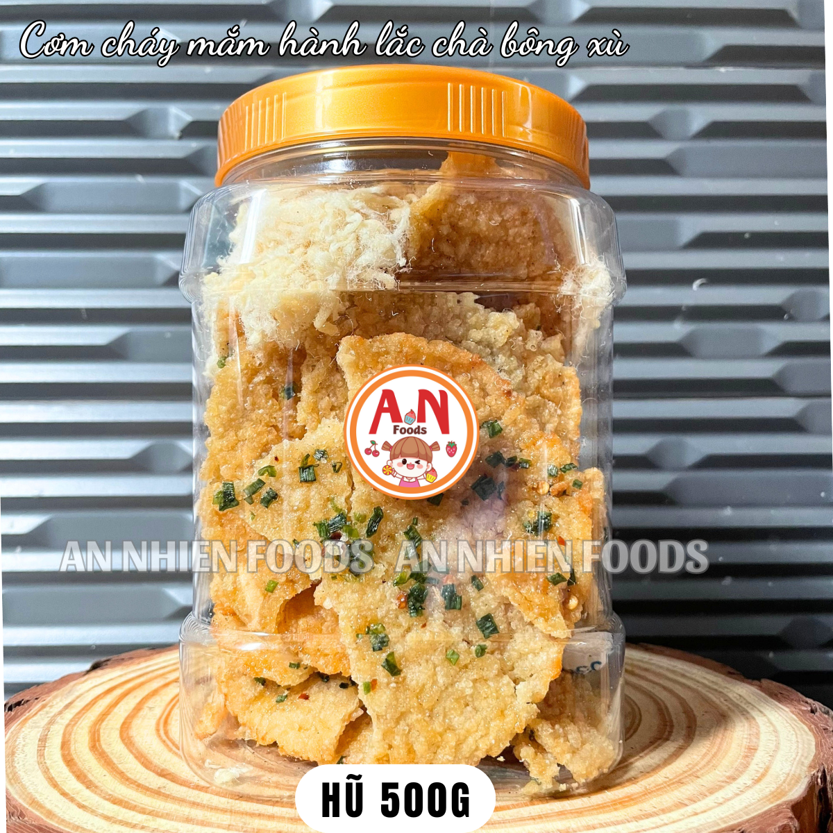 1 KG- Cơm cháy mắm hành lắc chà bông xù