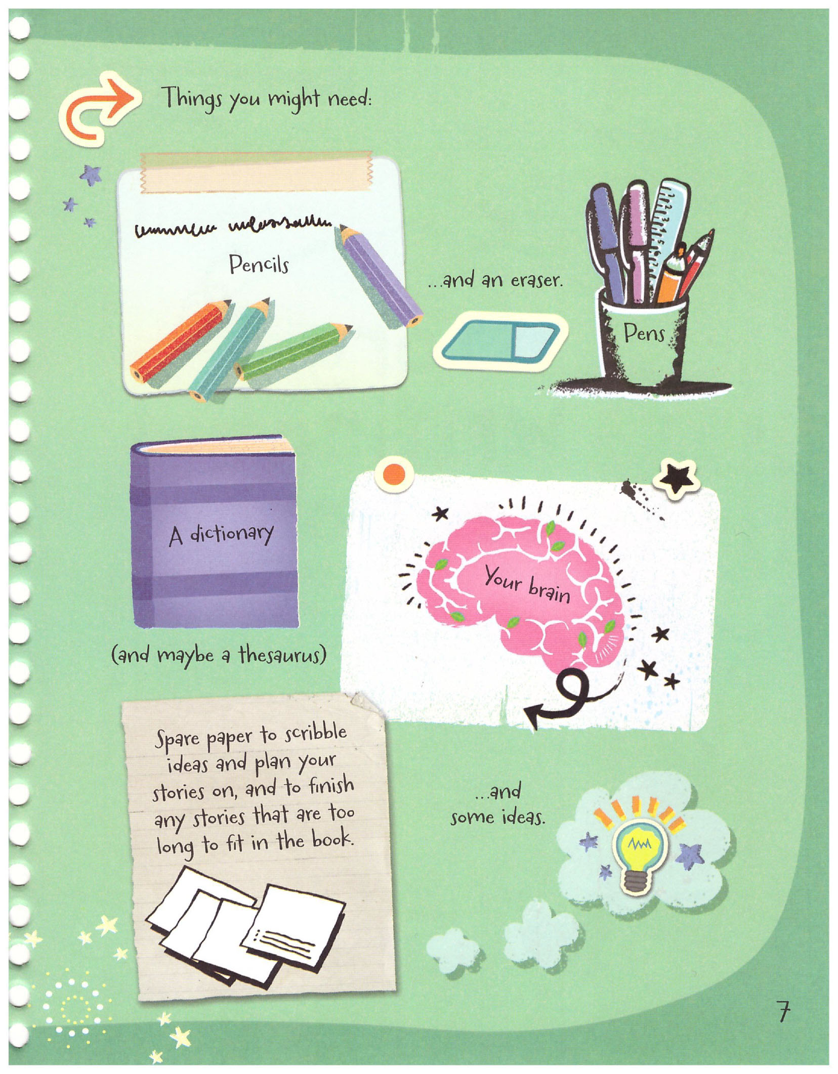 THE USBORNE WRITE YOUR OWN STORY BOOK (Sách màu)