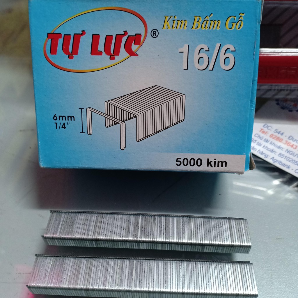 Hộp 500 ghim bấm gỗ tự lực 16/6