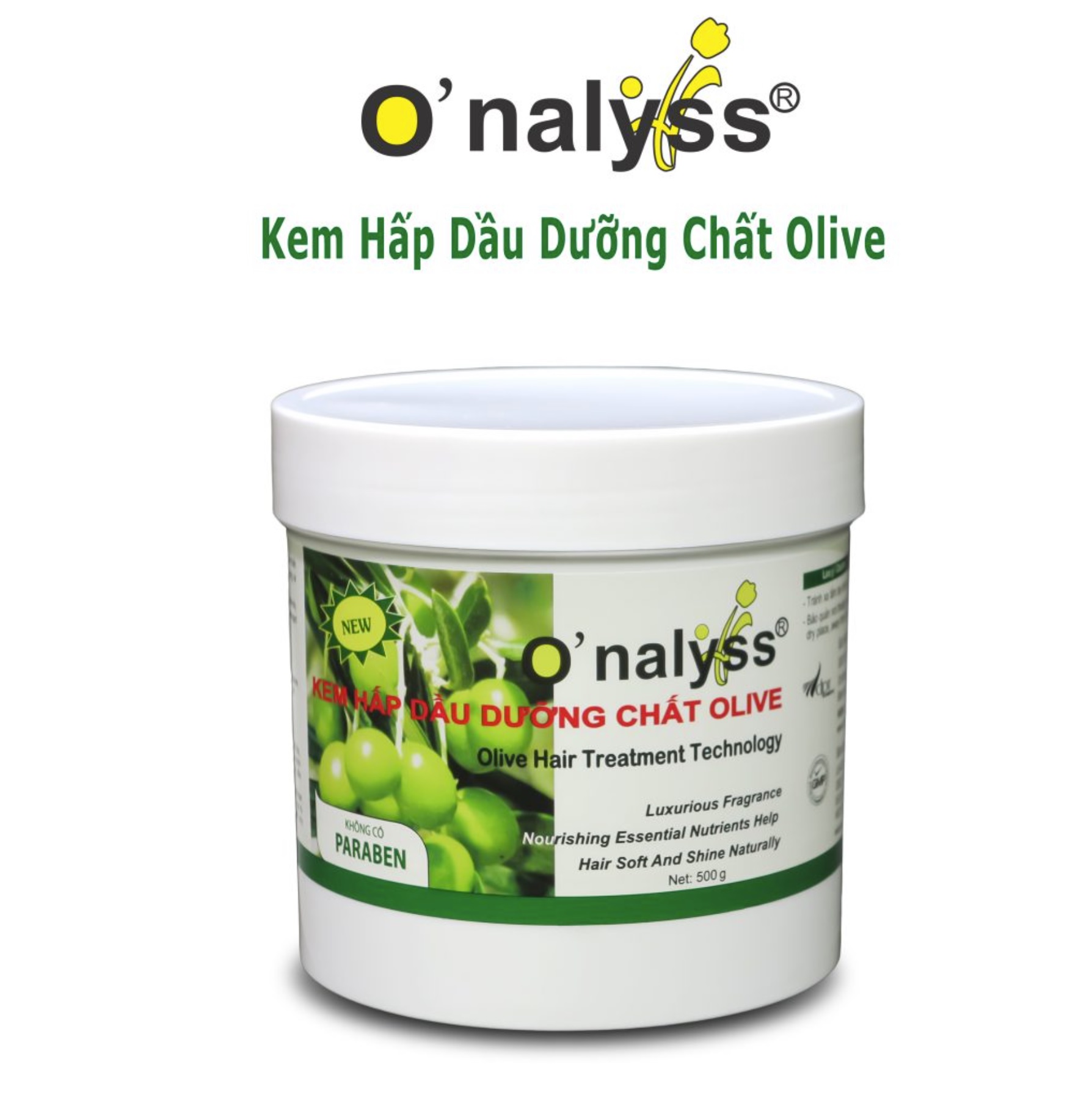 Kem hấp dầu onalyss dưỡng chất olive 1000ml