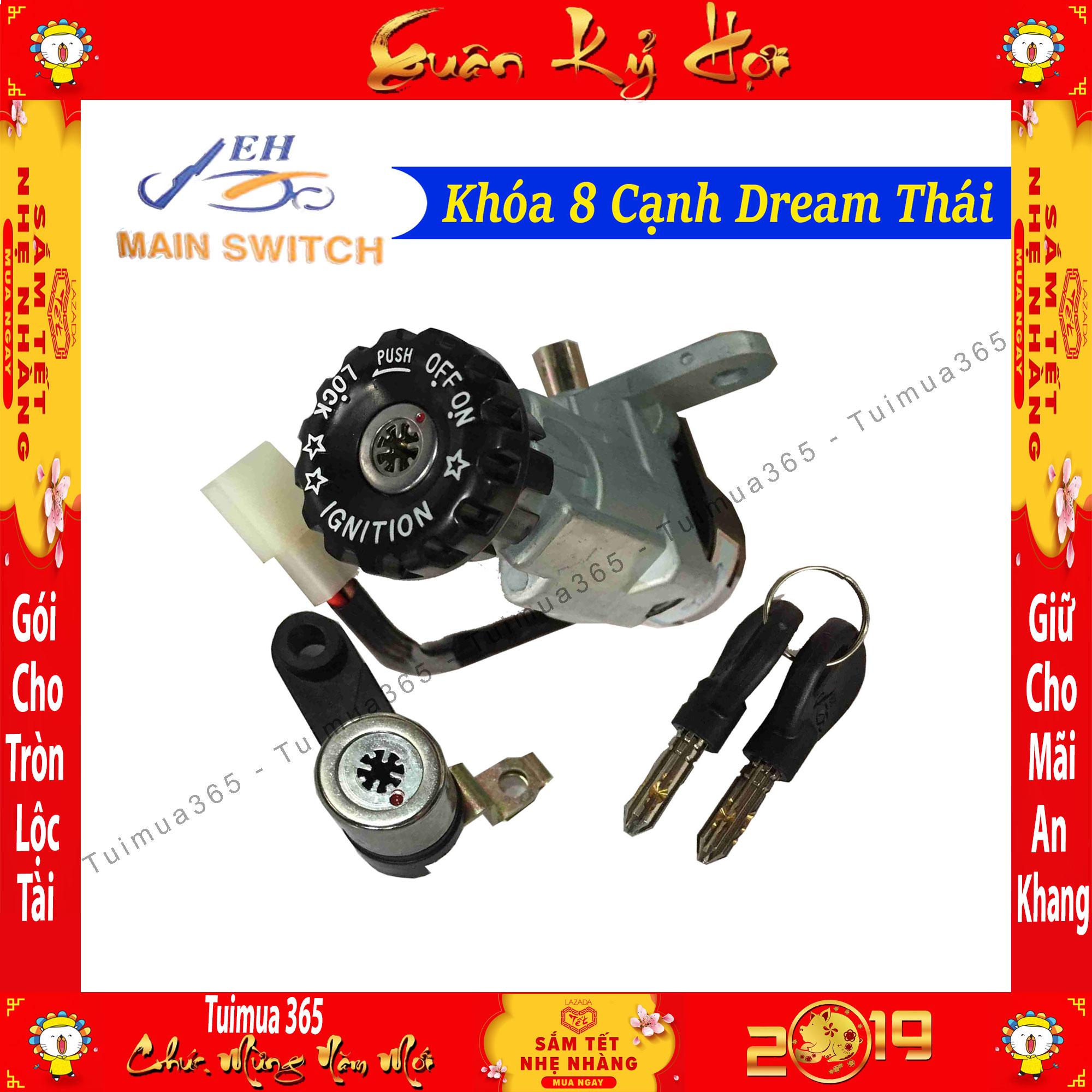 [HCM]Ổ Khóa Chống Trộm 8 Cạnh Xe Dream Thái