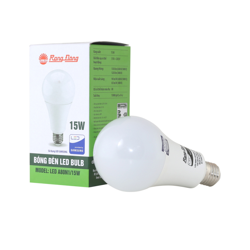 Bóng đèn LED BulD tròn Rạng Đông 15W