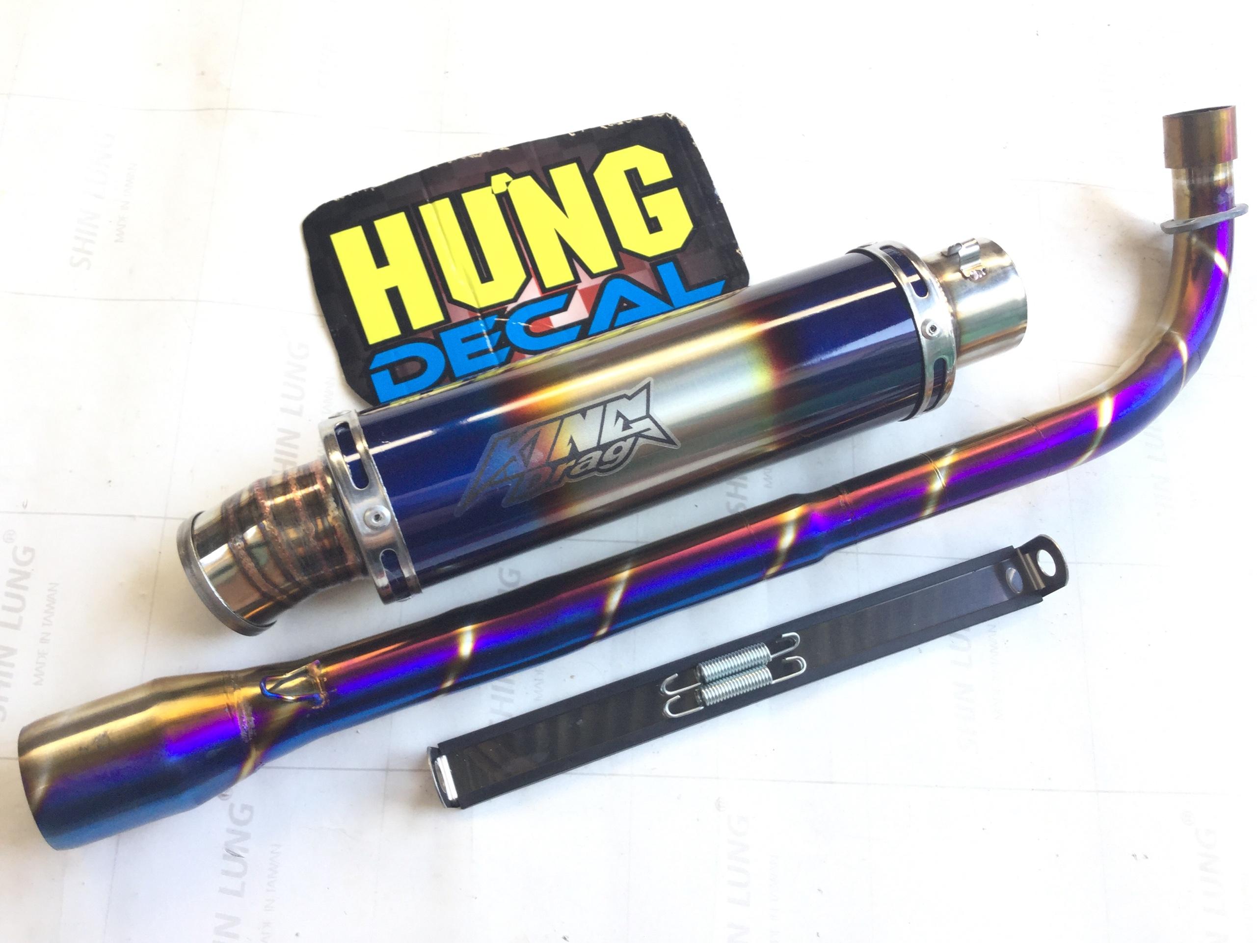 Pô KingDrag titan Cổ Titan Wave 100 + Dream + Cúp + Xe 50