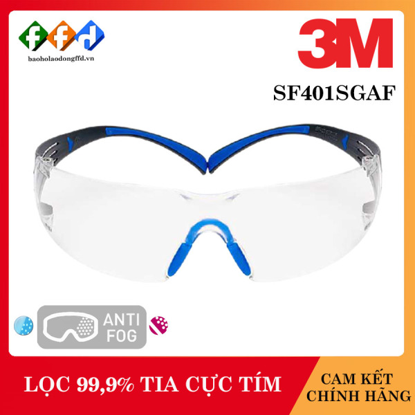 Giá bán Kính bảo hộ 3M SF401SGAF-BLU kính chống bụi, chống tia UV, chống đọng sương, chống trầy xước [FFD]