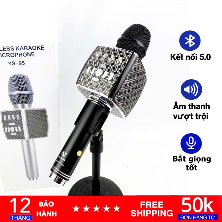 [HCM][ HÀNG NHẬP KHẨU ] Micro Karaoke Bluetooth YS 95 kết Nối Không Dây Là Phiên Bản Mới Nhất