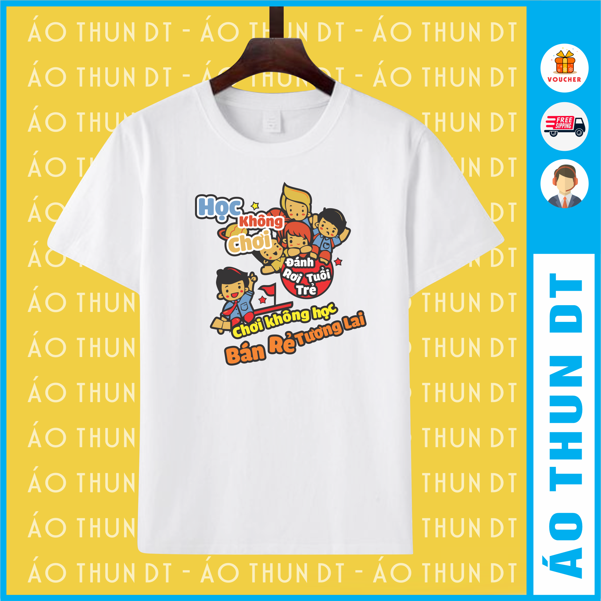 Áo lớp đẹp, vải mềm mịn, hình in đẹp