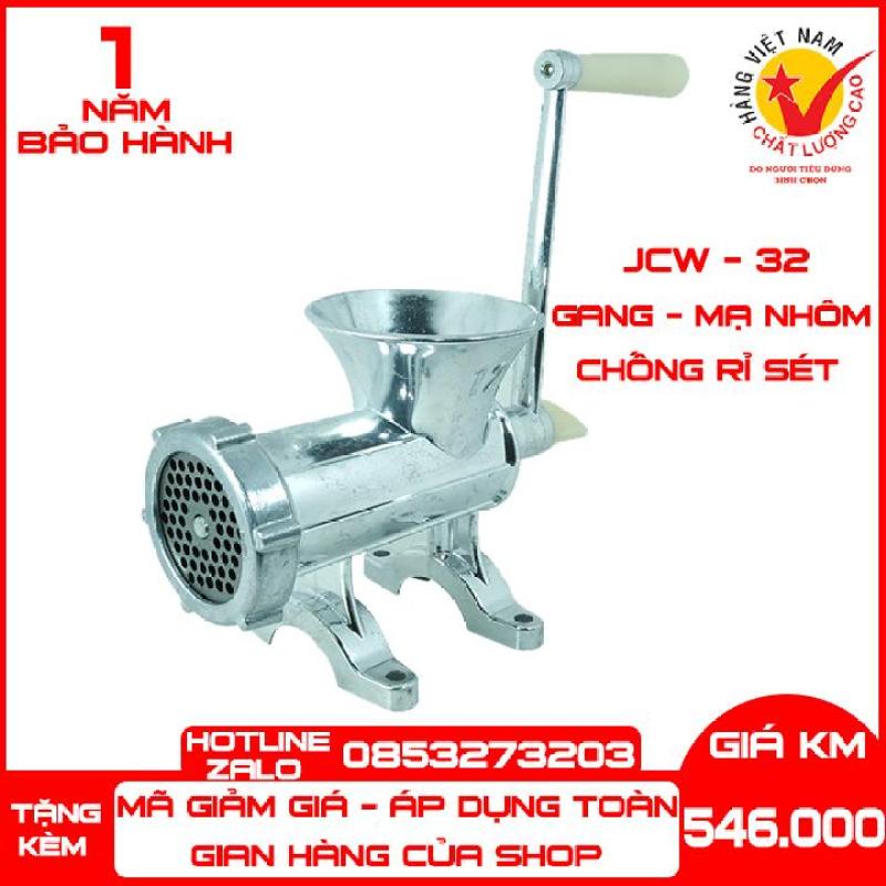 CỐI XAY THỊT BẰNG TAY JCW - 32 - GANG MẠ NHÔM CHỐNG SÉT - MEAT MINCER ALUMINIUM