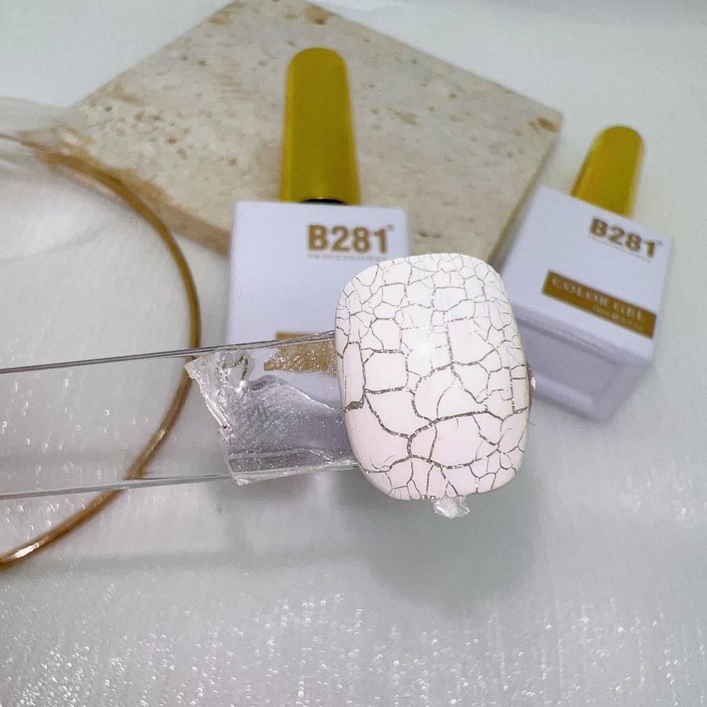 Sơn gel nứt b281 cao cấp , sơn nứt trắng , đen chai 15ml