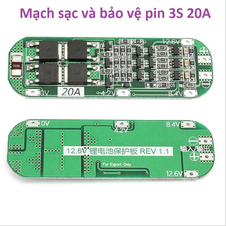 MẠCH SẠC VÀ BẢO VỆ PIN 3S 20A