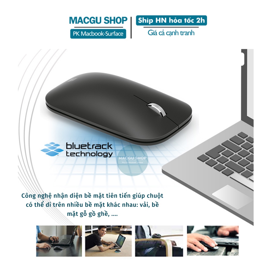 (Mới) Microsoft Mobie Mouse bluetooth-Chuột macbook, surface, laptop microsoft  kết nối không dây-(nhiều màu)