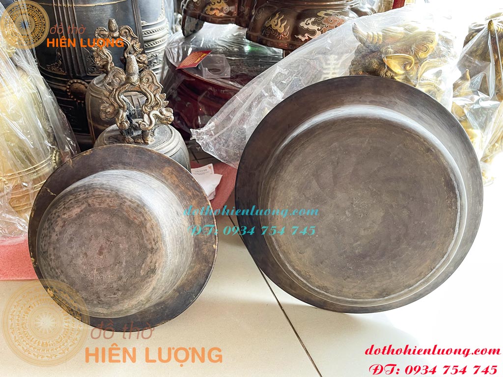 Chậu Bằng Đồng Màu Đen Giả Cổ, Lau Bàn Thờ, Spa,...