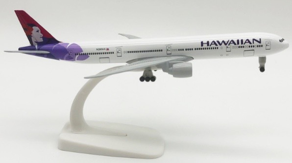 Mô hình máy bay Hawaiian 18cm+đế trưng bày