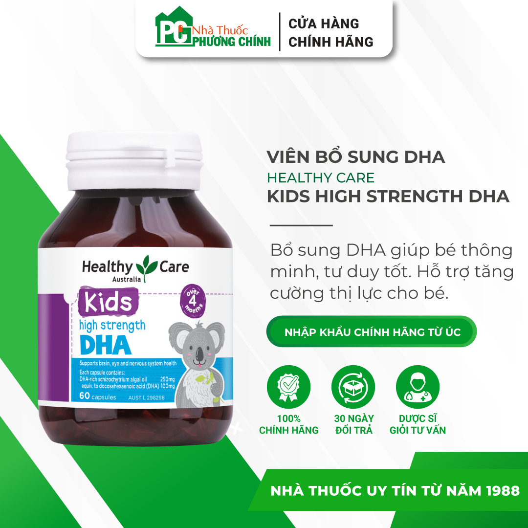 Dha healthy care úc - bổ sung dầu cá tự nhiên giúp trẻ thông minh và mắt sáng tinh anh
