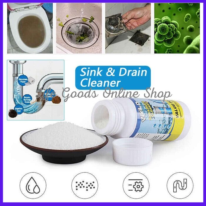Ready Stock Wild Tornado Powerful Sink and Drain Cleaner for Kitchen Toilet Pipe Dredging 管道疏通剂强力厨房下水道厕所马桶万能堵塞溶解神器(110g / bottle)