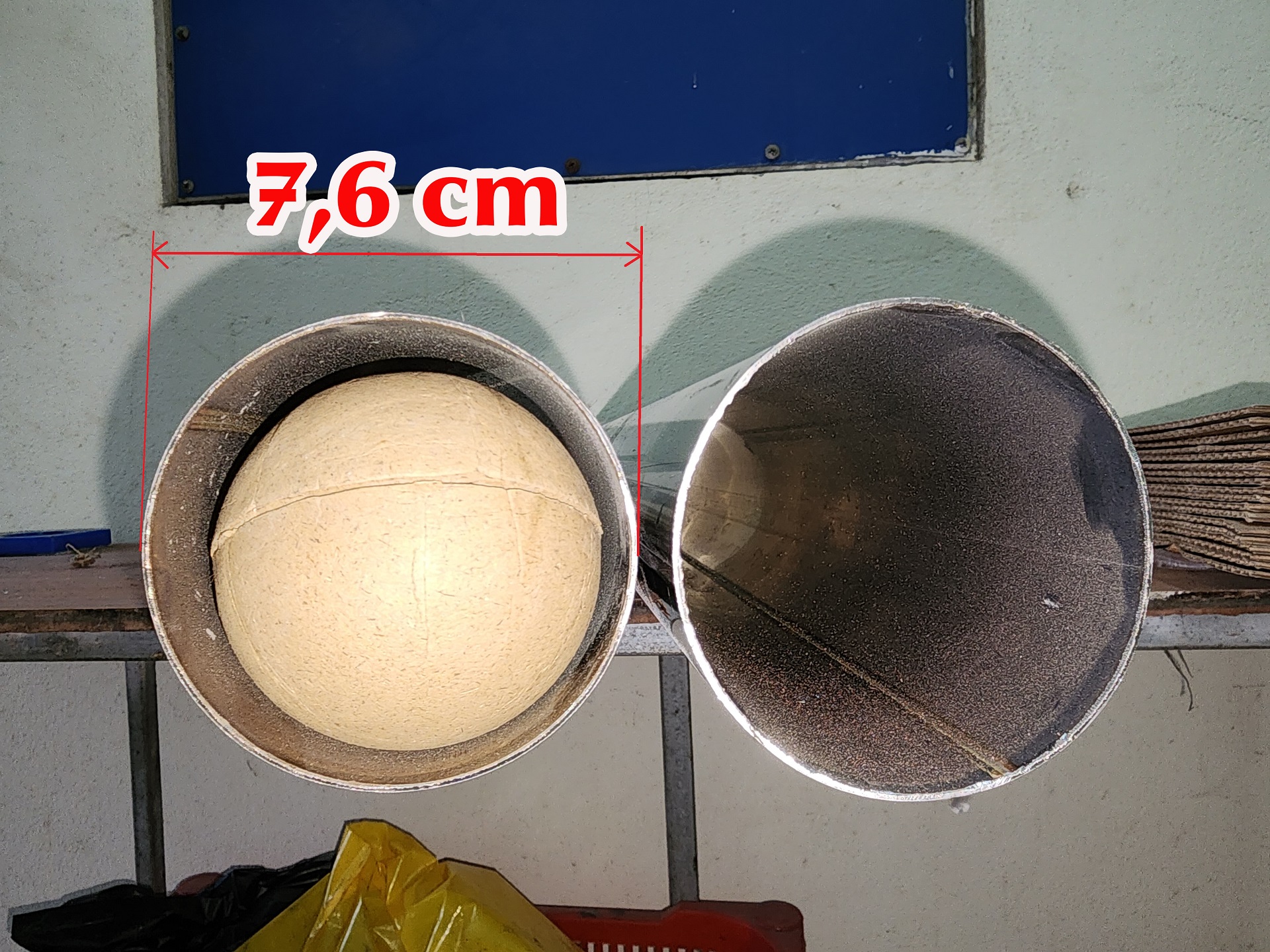 ống inox 201 phi 76 dài 50cm(3 inch motar)