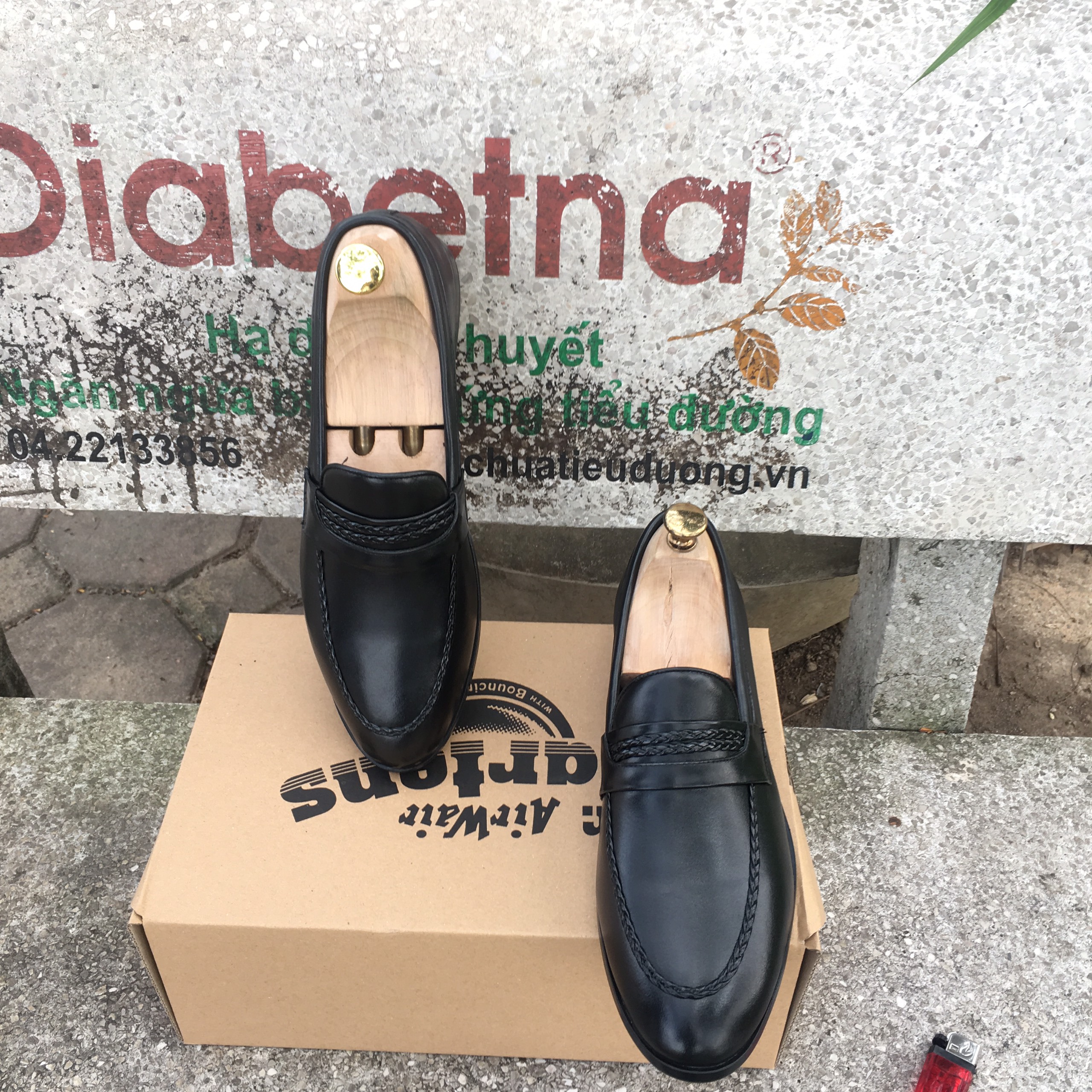 Giày Lười Da Bò Nam Bảo Hành 12