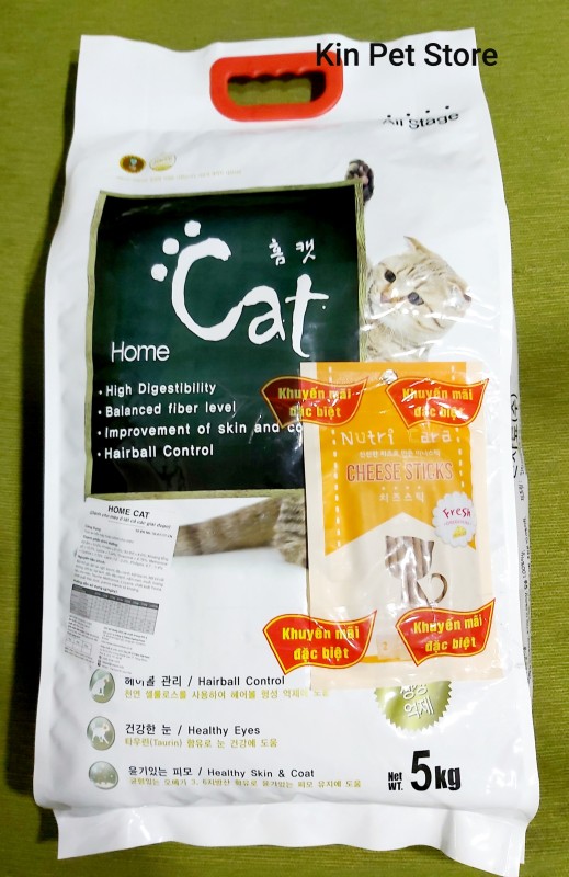 [Túi 5kg] Thức ăn cho mèo Home Cat - Phù hợp mọi lứa tuổi nhập, khẩu Hàn Quốc