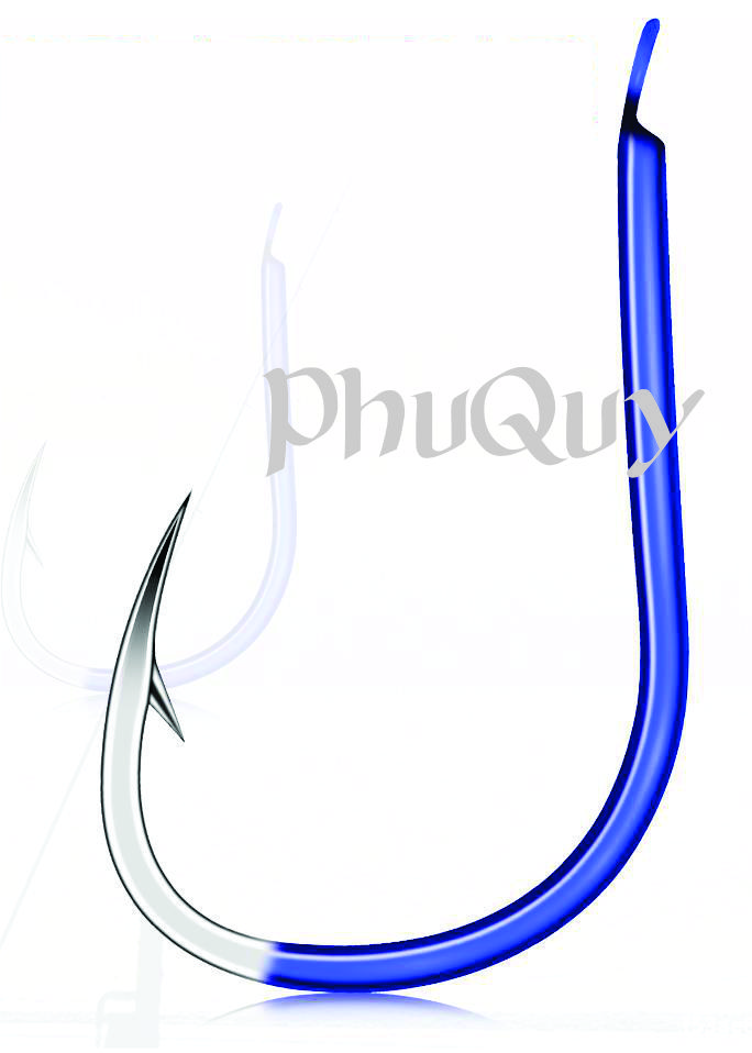 Hộp 50 Lưỡi Câu Cá Có Ngạnh - Xanh Dương (Mã:SP)