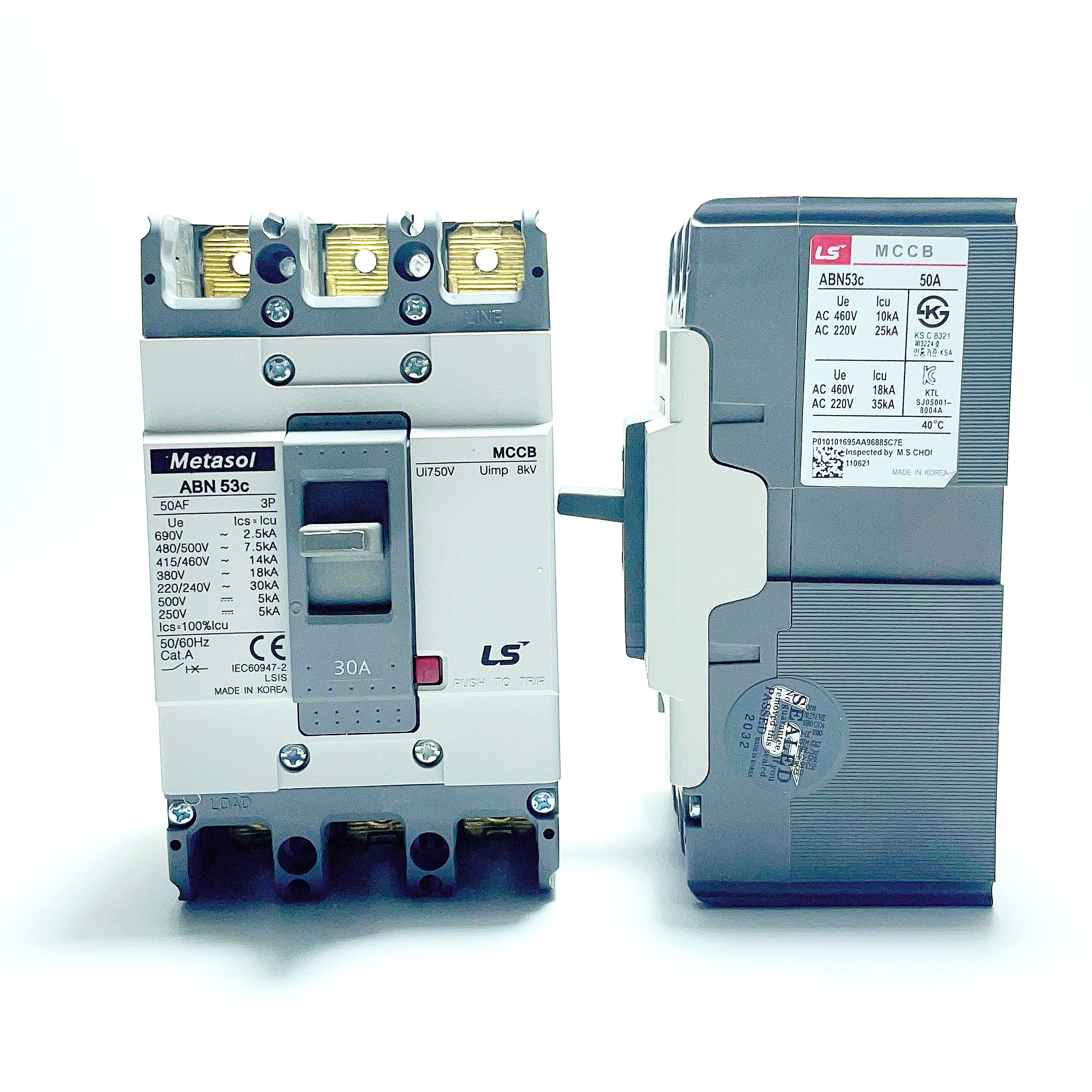 Aptomat LS 3 Pha MCCB LS ABN 20A~100A