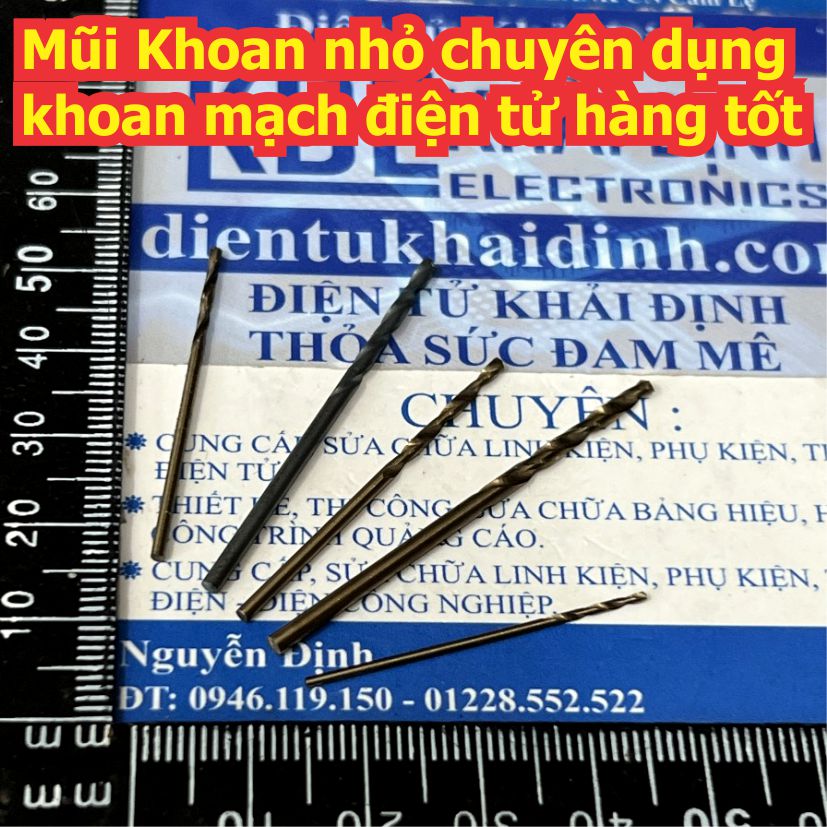 5 cái mũi khoan nhỏ chuyên dụng khoan mạch điện tử hàng tốt 0.6mm 0.8mm 1.0mm 1.3mm 1.5mm 1.8mm 2.0mm kde9156