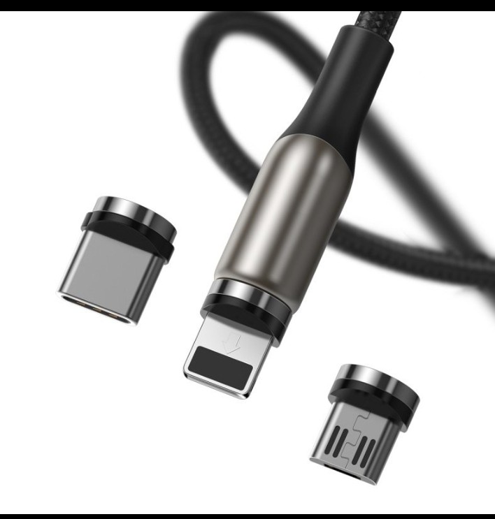 Cáp Sạc Nam Châm 3 Đầu Micro USB/Lightning/TypeC Baseus TZCAXC-F01