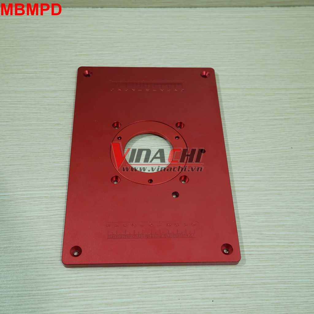 Mặt Bàn Máy Phay Gỗ - Tấm Gá Máy Phay Đỏ Cốt 12,7mm