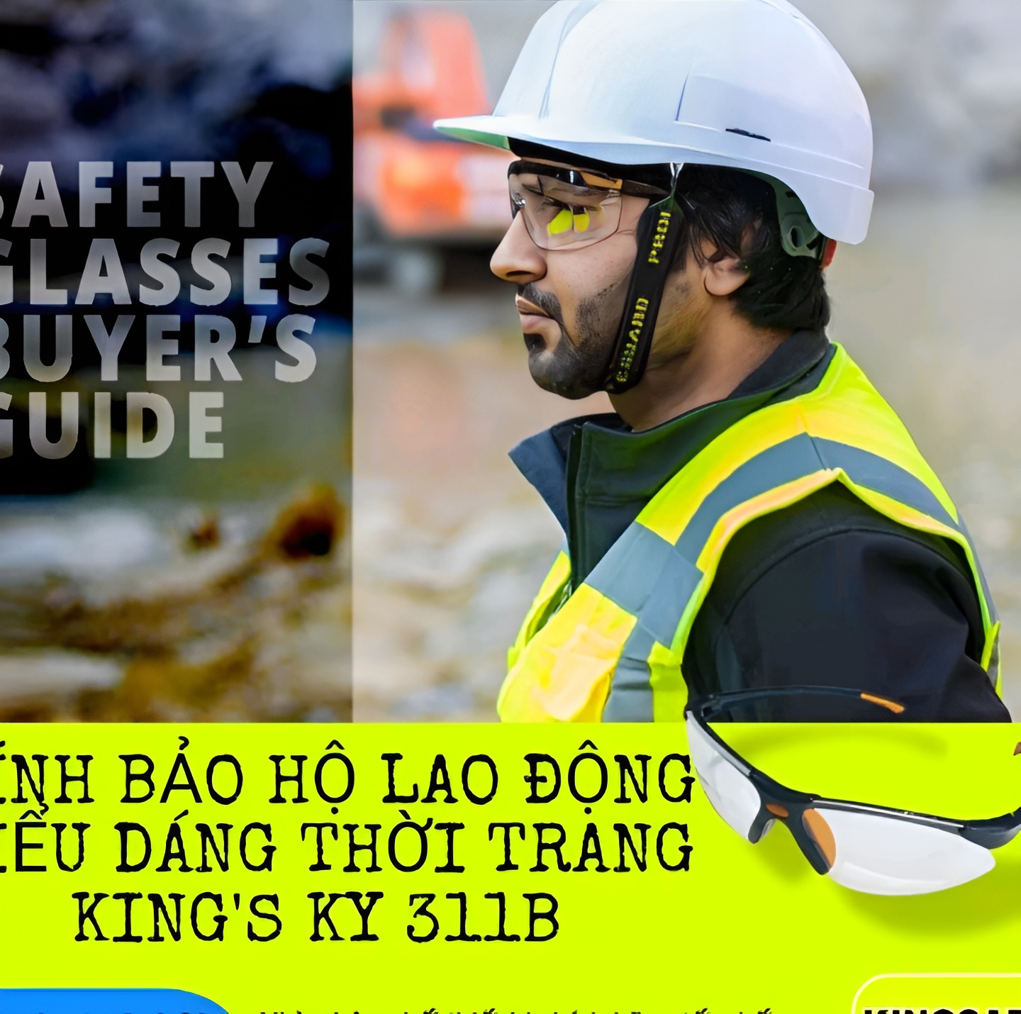 Kính bảo hộ kingwear ky 311,chống bụi , uv, chống trầy, chống đọng hơi sương , vận động cao,
