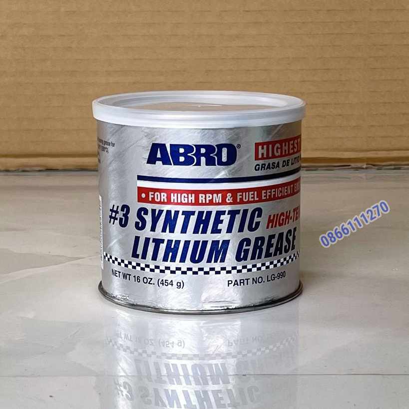 Mỡ bò tổng hợp Abro Synthetic Lithium Grease 454g MixASale