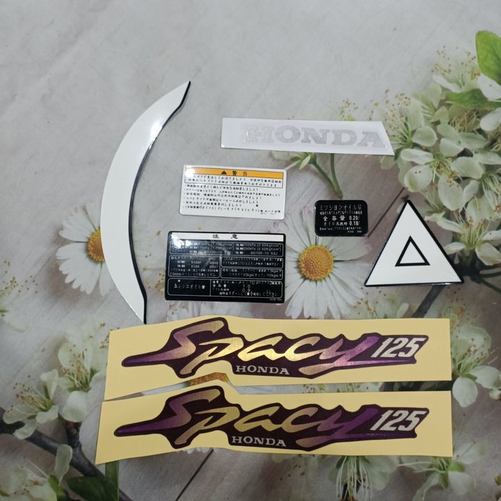 Tem dán trang trí xe máy màu sắc xe spacy 125 màu xanh / xám / tím vàng , decal dán xe