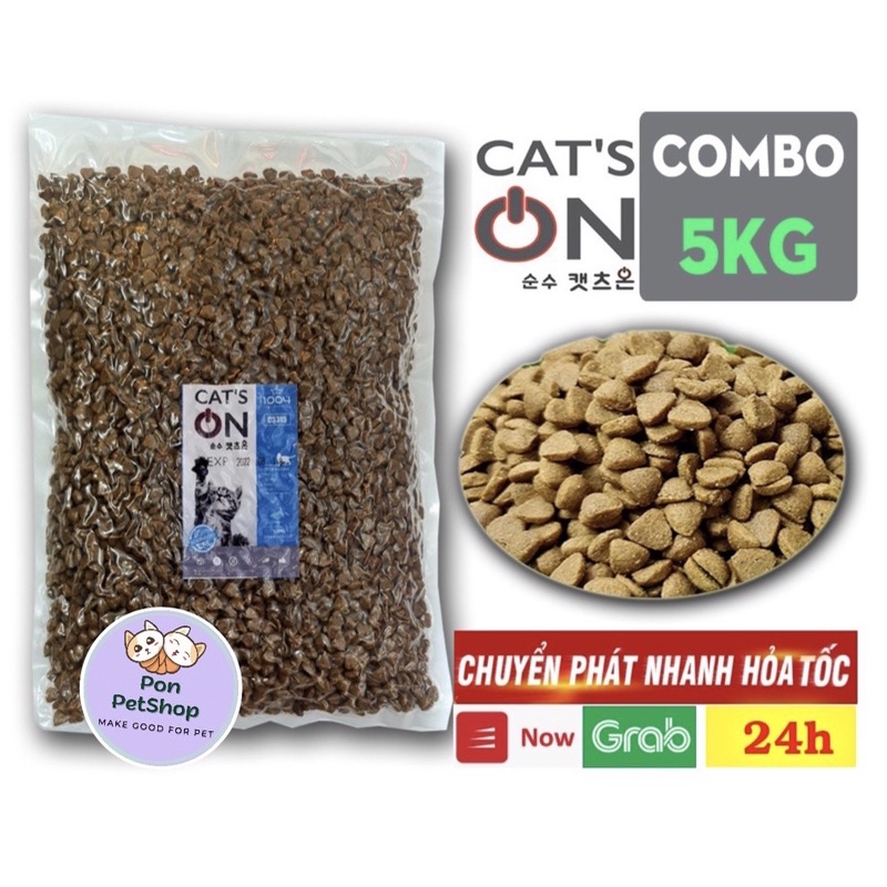 Hạt thức ăn mèo cat's on 5kg - hạt khô cat on nhập hàn quốc hàng công ty cat on