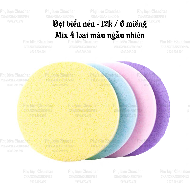 Bọt biển rửa mặt nén 15k/6 miếng