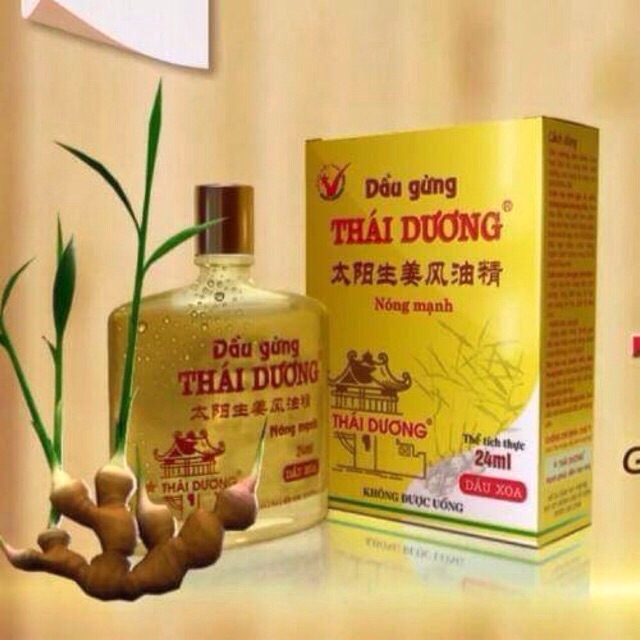 Dầu gừng Thái Dương 24ml nóng mạnh