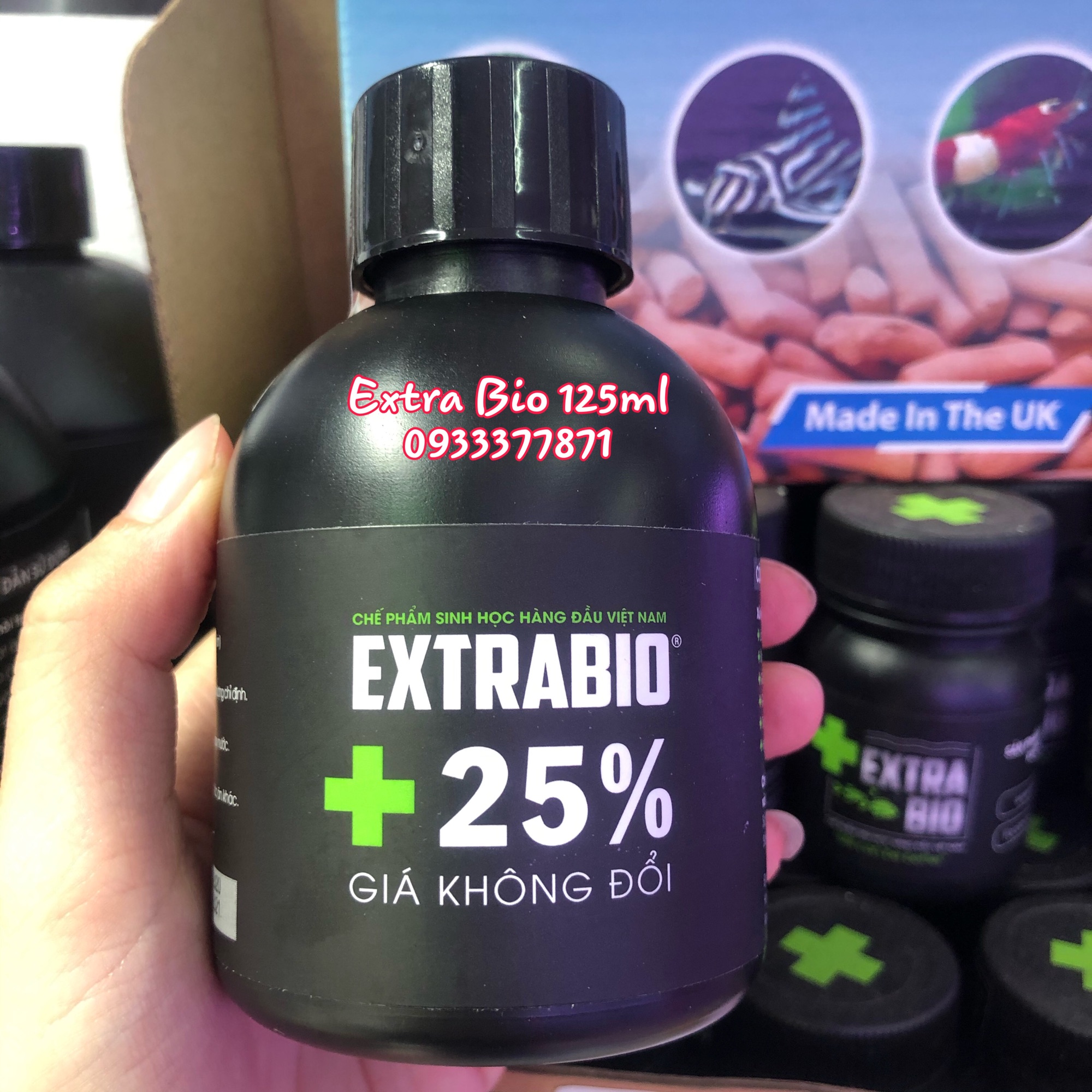 Men Vi Sinh Extra Bio cao cấp cho cá cảnh (Hàng Công ty) Vi Sinh ExtraBio 125ml